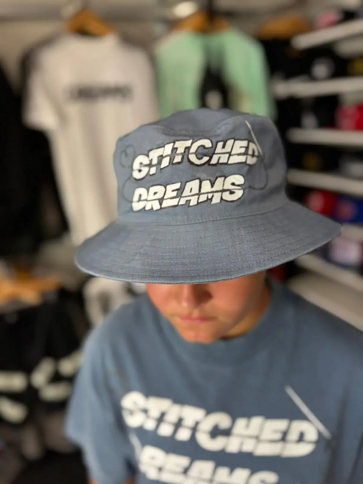 Stitched Dreams denim bucket hat