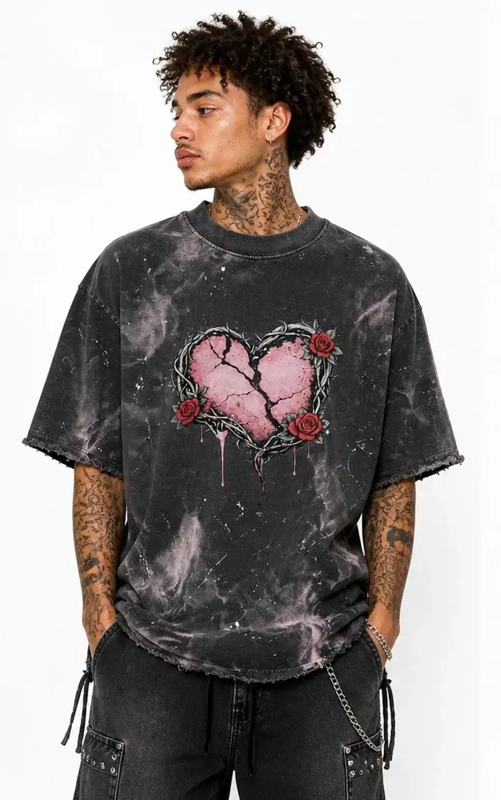 "Broken Growth” Acid Wash Tee